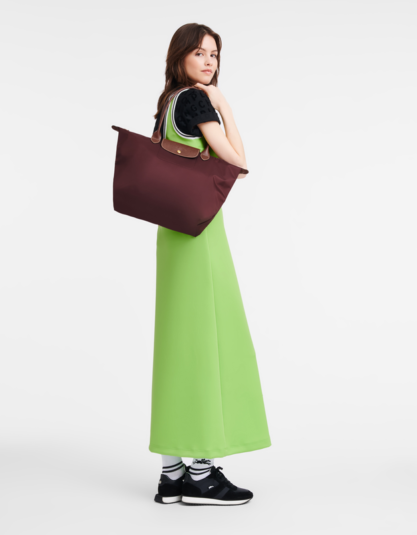Longchamp Le Pliage Original L Tote Bag – Burgundy vip time amman jordan